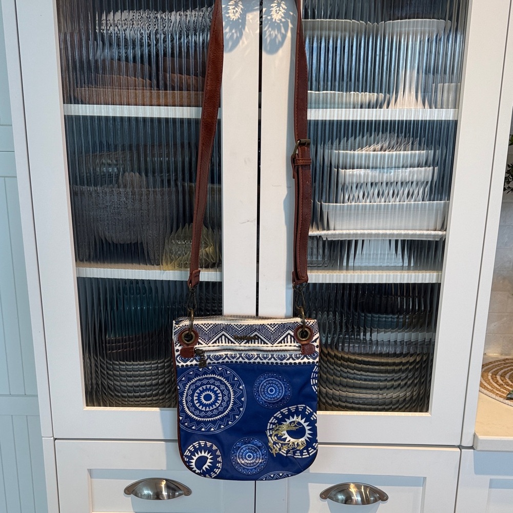 Desigual Blue and Brown Women's Crossbody Bag